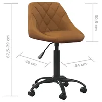 VidaXL Bürostuhl Braun Samt