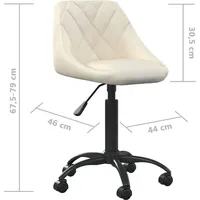 VidaXL Bürostuhl Creme Samt
