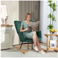 Homcom Schaukelsessel mit Kordoptik Polyester 98 x 101 x