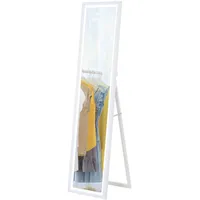 Homcom Ganzkörperspiegel 40 x 160 cm Standspiegel mit LED-Lichte,