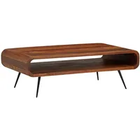 FineBuy Couchtisch FineBuy Sofatisch Holz Massiv 90x55x30 cm Wohnzimmertisch
