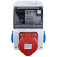 Doktorvolt Wandverteiler XS 32A 2x230V IP44 Stromverteiler Komplett Verdrahtet