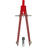 Toppoint Geo Zirkel aus Metall mit Minendose rot