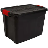 Strata Aufbewahrungsbox 60 L 1-tlg. schwarz mit roten Griffen