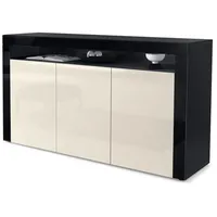 Vladon Sideboard, Creme, Holzwerkstoff, 155x92x40 cm, Wohnzimmer, Kommoden &