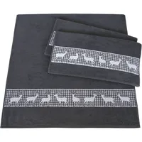 Dyckhoff Hirschparade Handtuchset 3-tlg. grau
