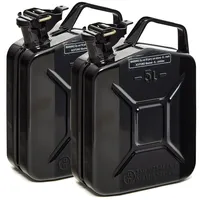 Bw BW® Kraftstoffkanister Metall Benzinkanister 2x 5 Liter Schwarz
