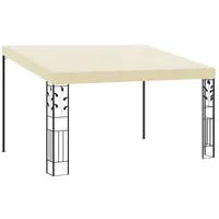 VidaXL Wand-Pavillon 4x3x2,5 m Cremeweiß