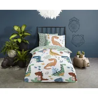 Good Morning Babybettwäsche »Dino«, 100% Baumwolle, Renforcé, Reißverschluss, Wendeoptik,