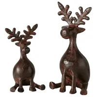 Boltze Figur Tarnow Tier Hirsch Rentier Metall, 10x10x21 cm