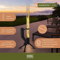 Gardenflare Feuerrohr – elegante Edelstahl Feuersäule und Pelletfackel -