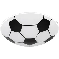 GLOBO Kinderzimmerlampe Deckenleuchte Schlafzimmerleuchte Deckenlampe Fußball, Metall Glas schwarz