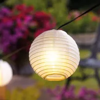 Esotec Solar Lichterkette mit 20 Lampions mit Akku für