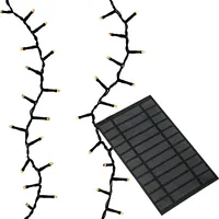 MARELIDA LED Solar Lichterkette bernstein 22,5m 8 Modi USB