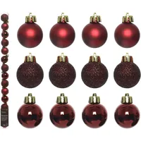 Kaemingk Christbaumkugeln Bordeaux 14 Kugeln 3 cm Weihnachtsdeko