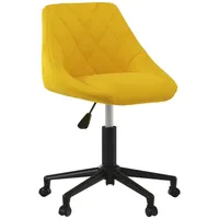 VidaXL Bürostuhl Drehbar Senfgelb Samt