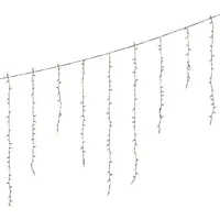 MARELIDA LED Lichtervorhang Eisregen 16 Stränge Icicle warmweiß 3,75m