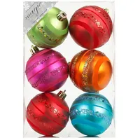 Inges Glas Christbaumkugeln Weinachtskugeln Kunststoff Ø 9 cm 6