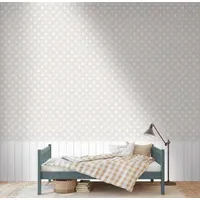 Living Walls "Wallpanel Tapete Wandpaneele Motivtapete Punkte Landhaus", grau
