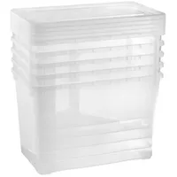 Gardissimo 5er-Set Aufbewahrungsbox Kunststoff Klarsichtbox Belüftung 20L