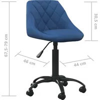 VidaXL Bürostuhl Blau Samt