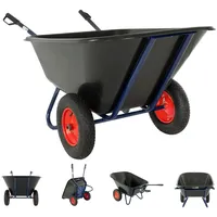 Baumarktplus 2-Rad Schubkarre XXL 290 L 300 kg Gartenschubkarre