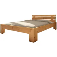 MeinMassivholz Massivholzbett, Braun, Holz, Echtholz,Wildeiche, Rechteckig, 180x200 cm, Hergestellt