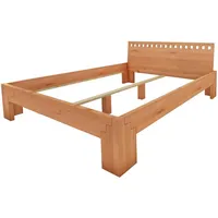 MeinMassivholz Massivholzbett, Braun, Holz, Echtholz,Kernbuche, Rechteckig, 180x200 cm, Hergestellt