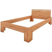 MeinMassivholz Massivholzbett, Braun, Holz, Echtholz,Kernbuche, Rechteckig, 140x200 cm, Hergestellt