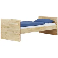 MeinMassivholz Jugendbett, Braun, Holz, Echtholz,Birke, Rechteckig, 140x200 cm, Hergestellt