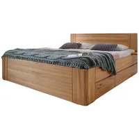 MeinMassivholz Massivholzbett, Braun, Holz, Echtholz,Kernbuche, Rechteckig, 180x200 cm, Hergestellt