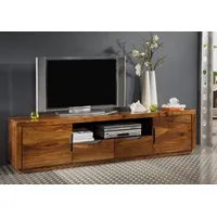 MASSIVMOEBEL24.DE TV-Board Sheesham 200x45x50 walnuss lackiert Duke 123