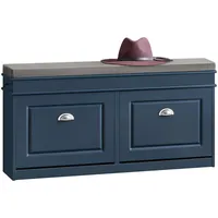 SoBuy Schuhbank 104 x 52 x 24 cm blau