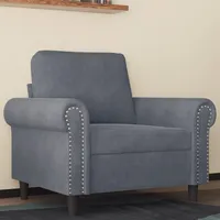 VidaXL Sessel Dunkelgrau 60 cm Samt