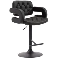 CLP Barhocker Dublin Kunstleder schwarz/schwarz