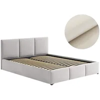 Home collective Polsterbett Doppelbett 140x200 cm Samt beige |
