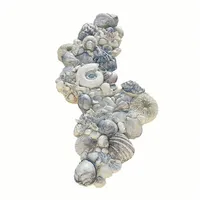 Loberon Deko-Muscheln Potnarvin, handbemalt, stilvolle Wand- oder Tischdeko, maritimes