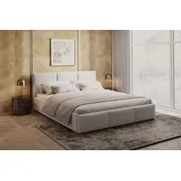 Home collective Polsterbett Doppelbett 160x200 cm Samt beige |