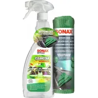 Sonax CleanStar mit MicrofaserTüchern Scheibe+Innen AktionsSet (1 Set) Autoinnenreiniger