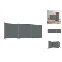 VidaXL 3-tlg. Paravent Anthrazit 525x180 cm Stoff