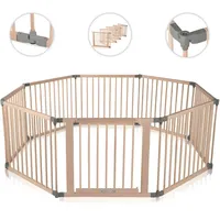 BABY VIVO Laufgitter aus Holz 8 Elemente - individuell