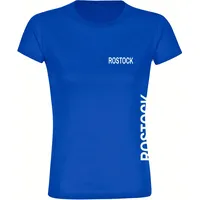 Multifanshop Damen T-Shirt - Rostock - Brust & Seite