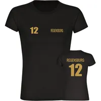 Multifanshop Damen T-Shirt - Regensburg - Trikot Nummer 12