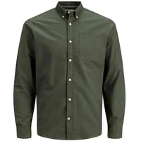 JACK & JONES Oxford Langarmhemd - Forest Night /