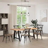 VidaXL Esstisch Hellbraun 200x90x74 cm Massivholz Eiche Rechteckig
