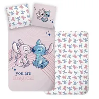 BrandMac Bettwäsche 100x135 Lilo & Stitch Baumwolle % Rosa