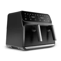KARACA Multifry Airfryer Heißluftfritteuse XXXL 9L Digitaler Einkammer-Trennwand Glas-Fenster,