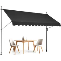 Vevor Balkonmarkise Markise Klemmmarkise Sonnenmarkise, mit Kurbel 350x120cm