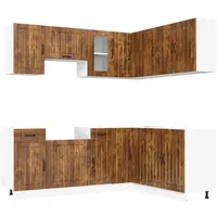 VidaXL 11-tlg. Küchenschrank-Set Kalmar Räuchereiche Holzwerkstoff - Braun