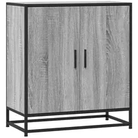 VidaXL Sideboard Grau Sonoma 68x35x76 cm Holzwerkstoff und Metall
